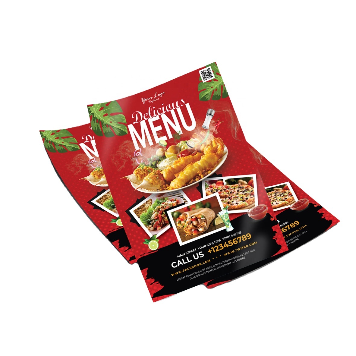 Commercial Printing Products - Niestandardowe, kolorowe, dwustronne ulotki reklamowe, broszury,